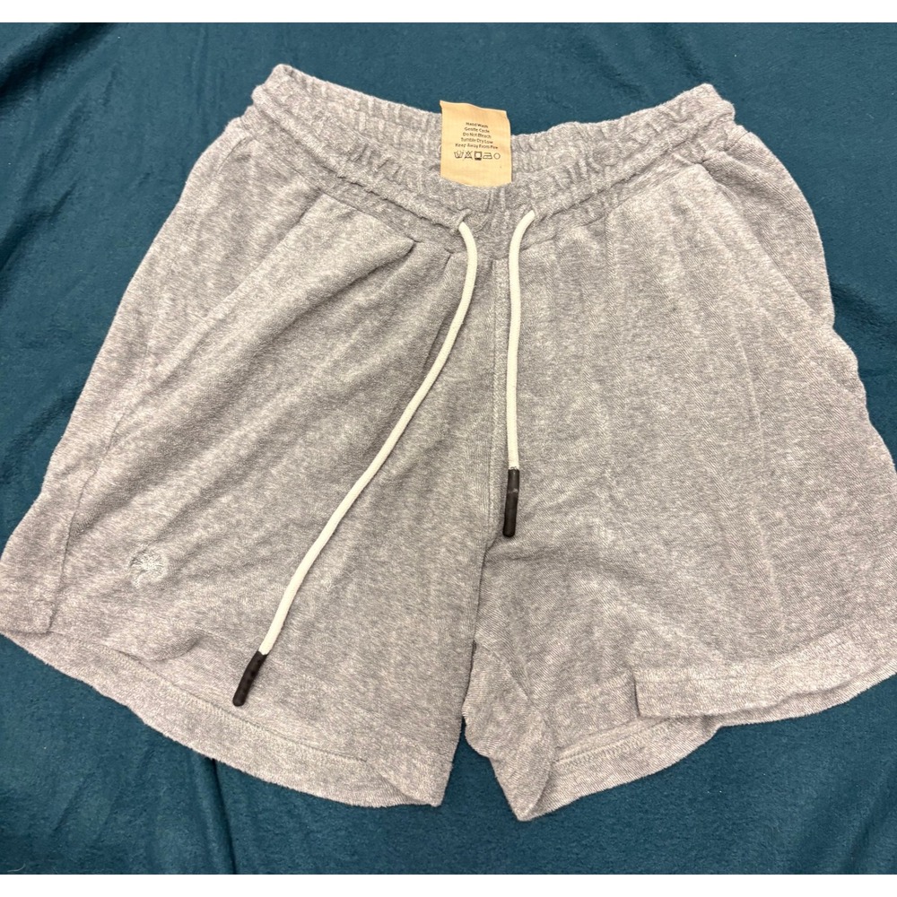 OAS Grey Terry Cotton Shorts Mens Size Small Resort Wear Loungewear